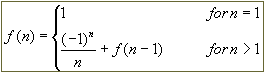 Recursive Form of Sum-Of-Terms Equation